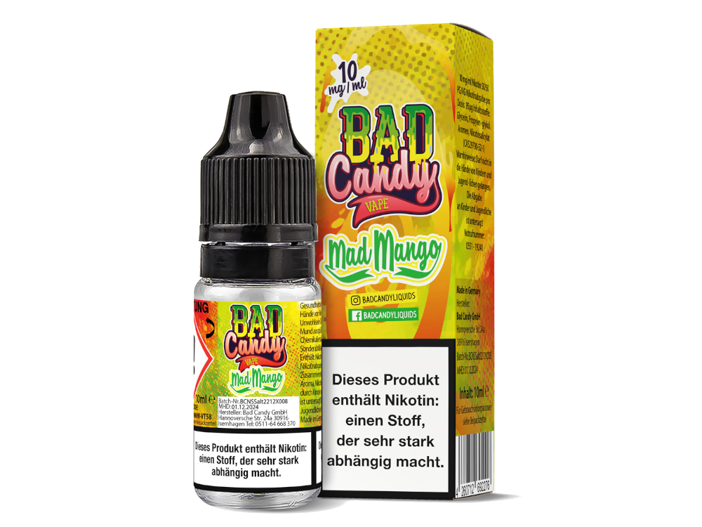 Bad Candy Liquids - Mad Mango - Nikotinsalz Liquid - 10 mg/ml
