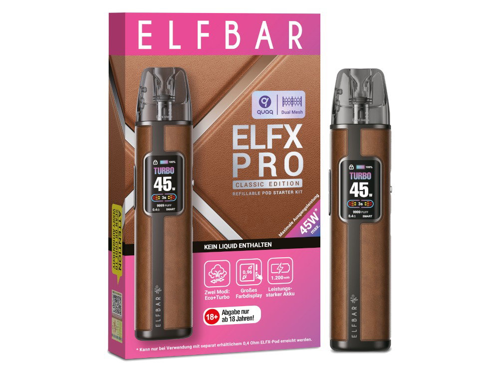 Elfbar - Elfx Pro E-Zigaretten Set - Cowboy Brown