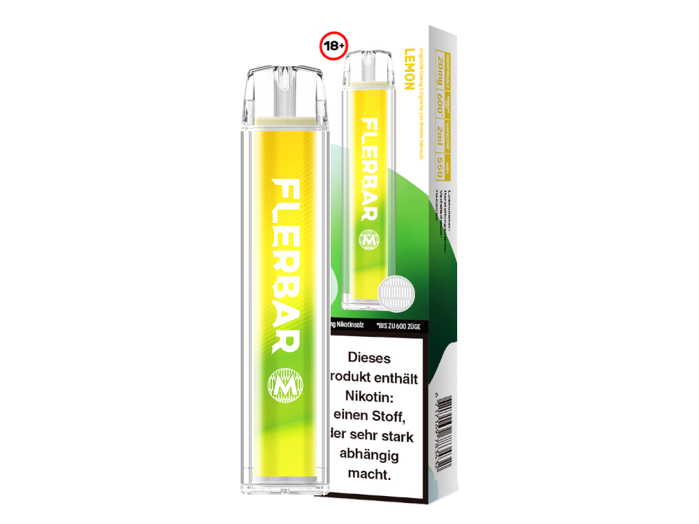 Flerbar - M Einweg E-Zigarette - Prefilled - Lemon - 20 mg/ml