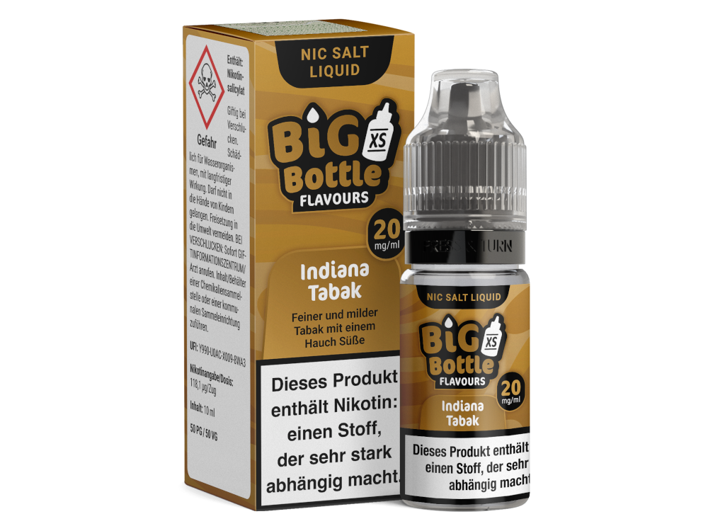 Big Bottle - Indiana Tabak - Nikotinsalz Liquid - 20 mg/ml