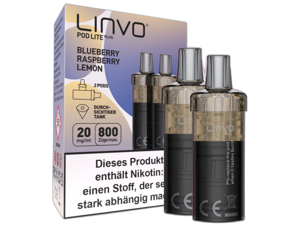 Linvo - Pod Lite Plus Cartridge 20 mg/ml - Prefilled - Blueberry Raspberry Lemon
